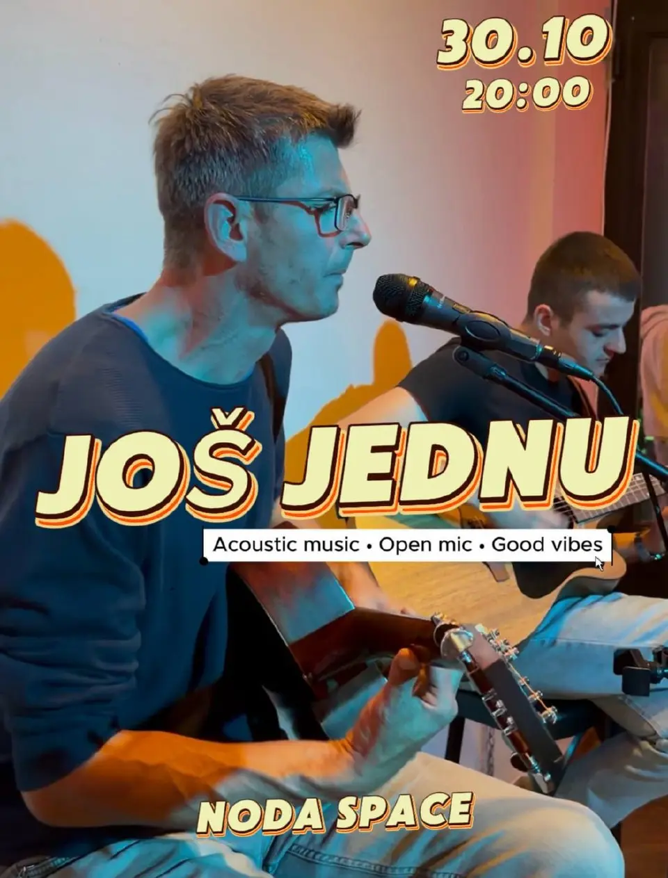 Još Jednu! Veče akustične muzike, пт, 30 октября, 20:00, NODA SPACE